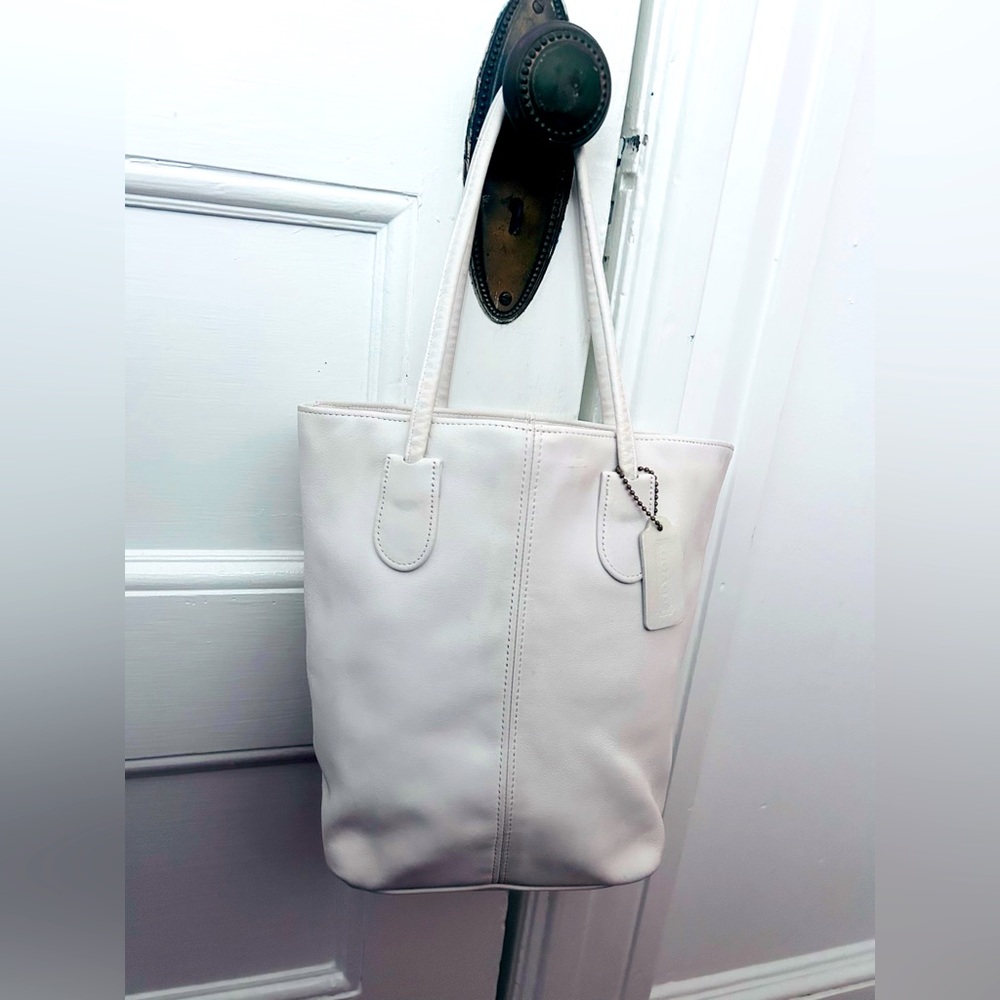 Vintage Coach Lunch Tote White 4068 1995